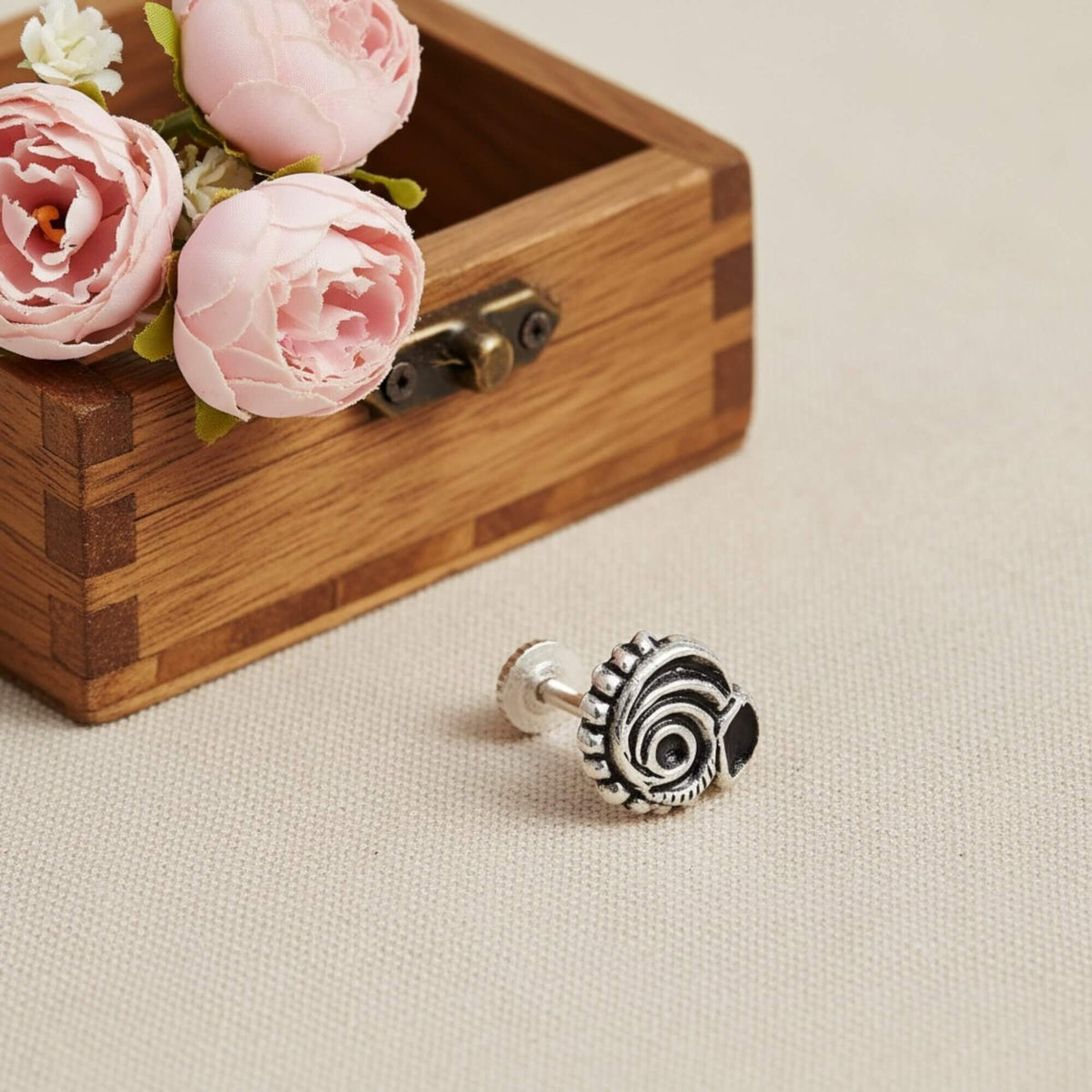 Azita 925 Sterling Silver Nose Pin for Women and Girls with Certificate of Authenticity and 925 Stamp |Style 62|