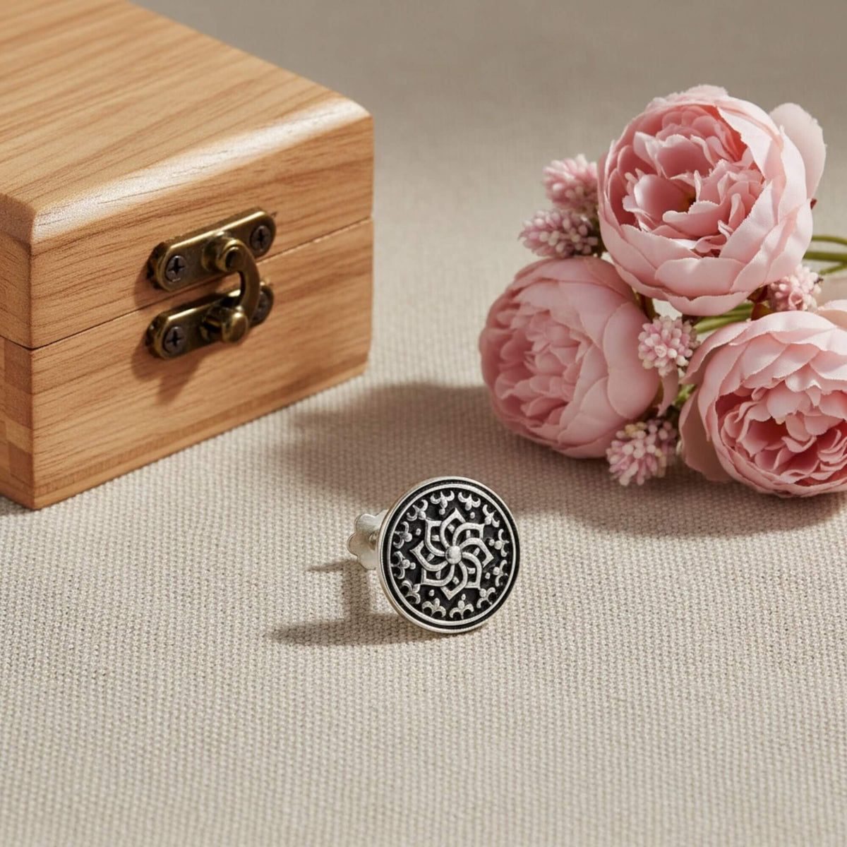 Azita 925 Sterling Silver Nose Pin for Women and Girls with Certificate of Authenticity and 925 Stamp |Style 94|