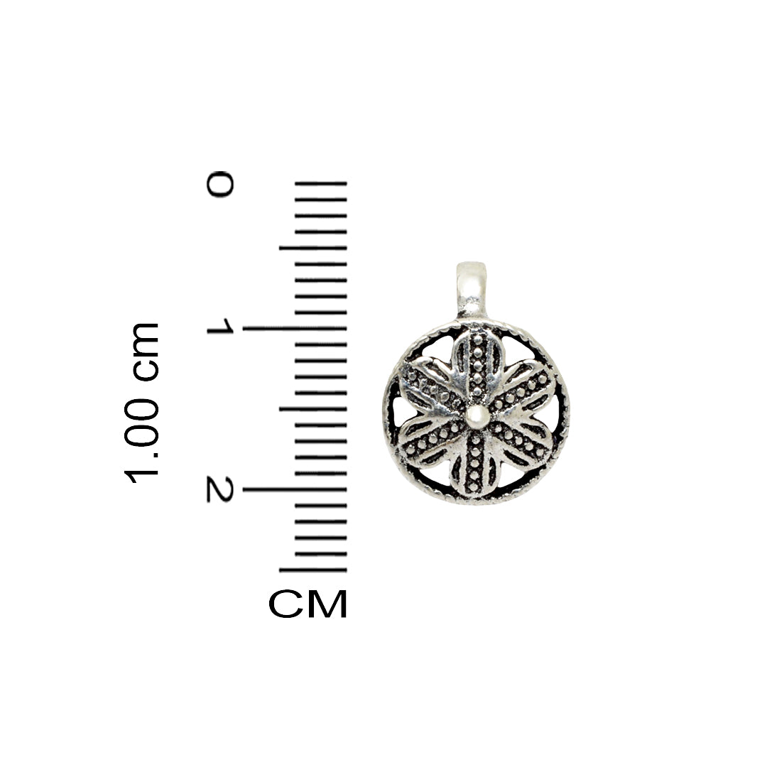 Azita 925 Sterling Silver Nose Pins/Rings/Studs for Women and Girls with Certificate of Authenticity| Clip on Round Flower Nose Pin |