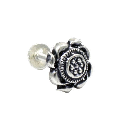 Azita 925 Sterling Silver Women Nose Pin with Certificate of Authenticity and Hallmark. (Bohemian 6)