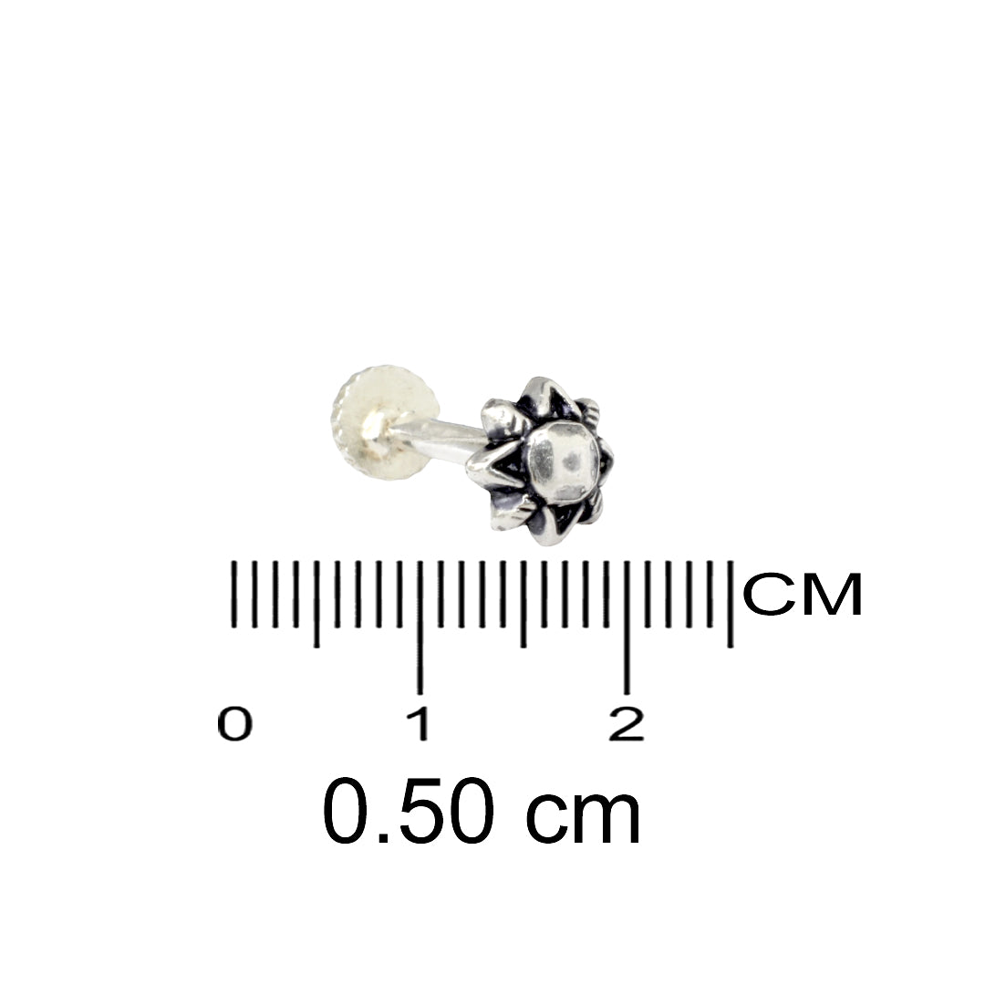 Azita 925 Sterling Silver Women Nose Pin with Certificate of Authenticity and Hallmark. (Bohemian 7)