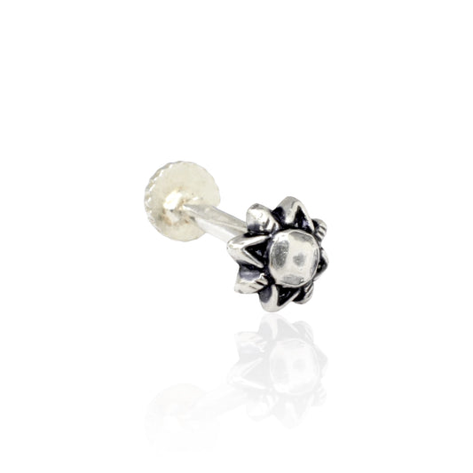 Azita 925 Sterling Silver Women Nose Pin with Certificate of Authenticity and Hallmark. (Bohemian 7)