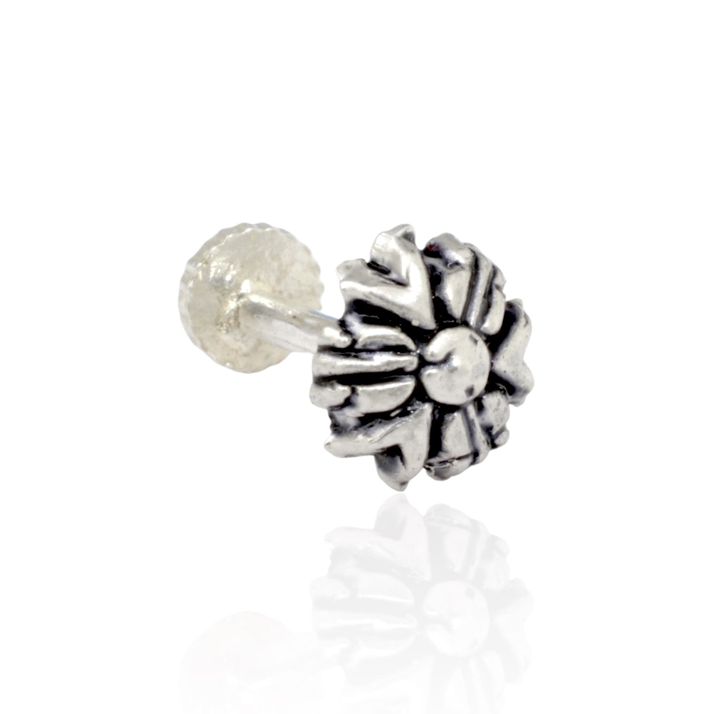Azita 925 Sterling Silver Women Nose Pin with Certificate of Authenticity and Hallmark. (Bohemian 9)