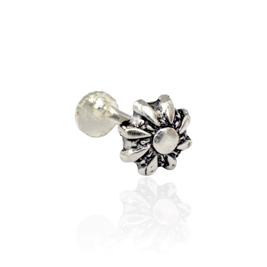 Azita 925 Sterling Silver Women Nose Pin with Certificate of Authenticity and Hallmark. (Bohemian 11)