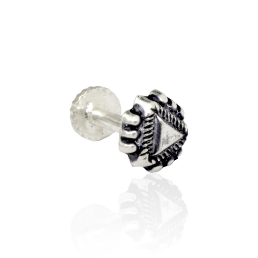Azita 925 Sterling Silver Women Nose Pin with Certificate of Authenticity and Hallmark. (Bohemian 15)