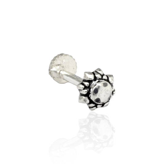 Azita 925 Sterling Silver Women Nose Pin with Certificate of Authenticity and Hallmark. (Bohemian 20)