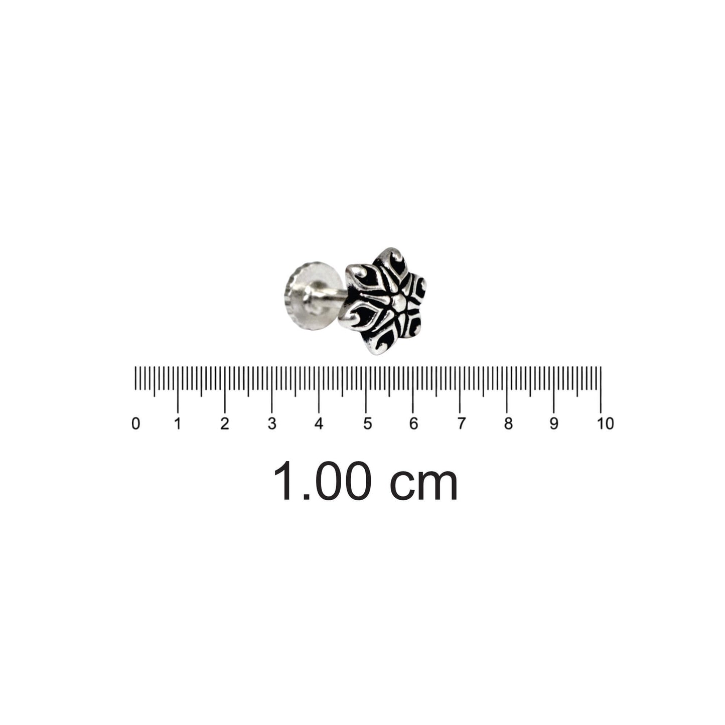 Azita 925 Sterling Silver Women Nose Pin with Certificate of Authenticity and Hallmark. (Bohemian 27)
