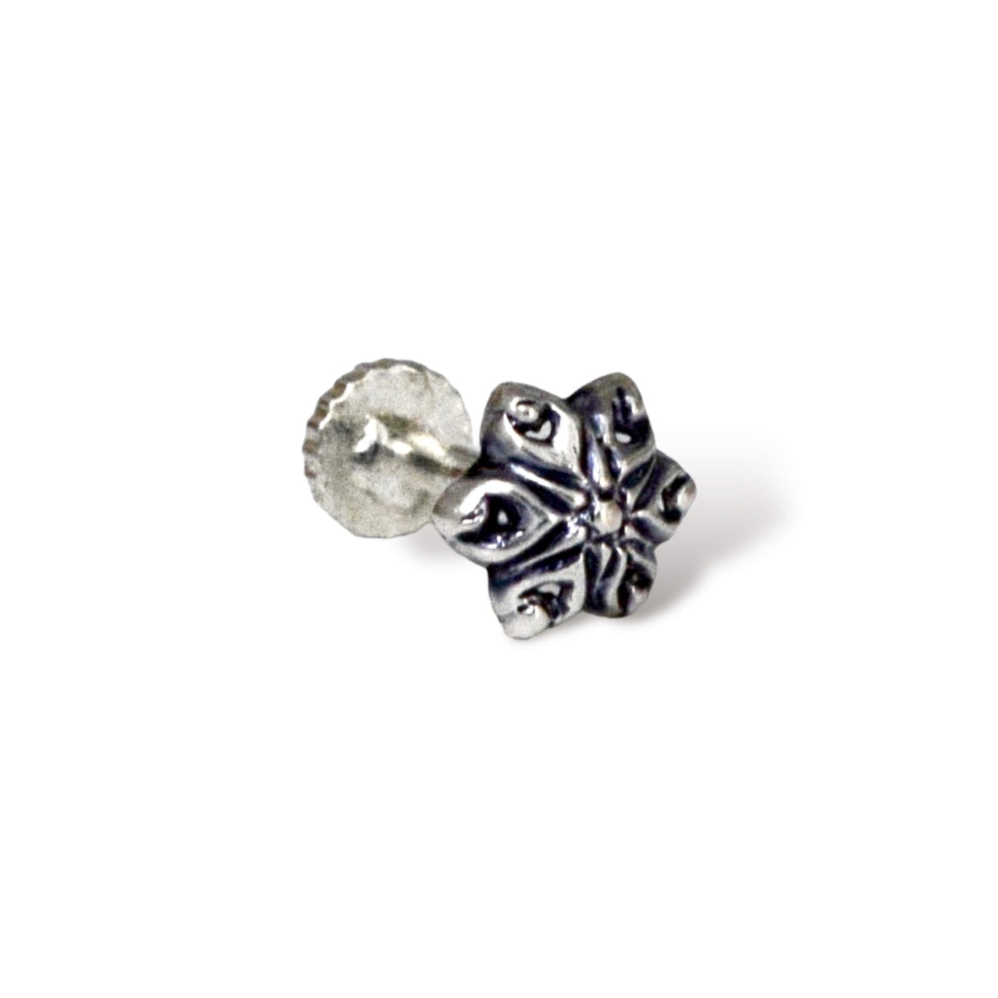 Azita 925 Sterling Silver Women Nose Pin with Certificate of Authenticity and Hallmark. (Bohemian 27)