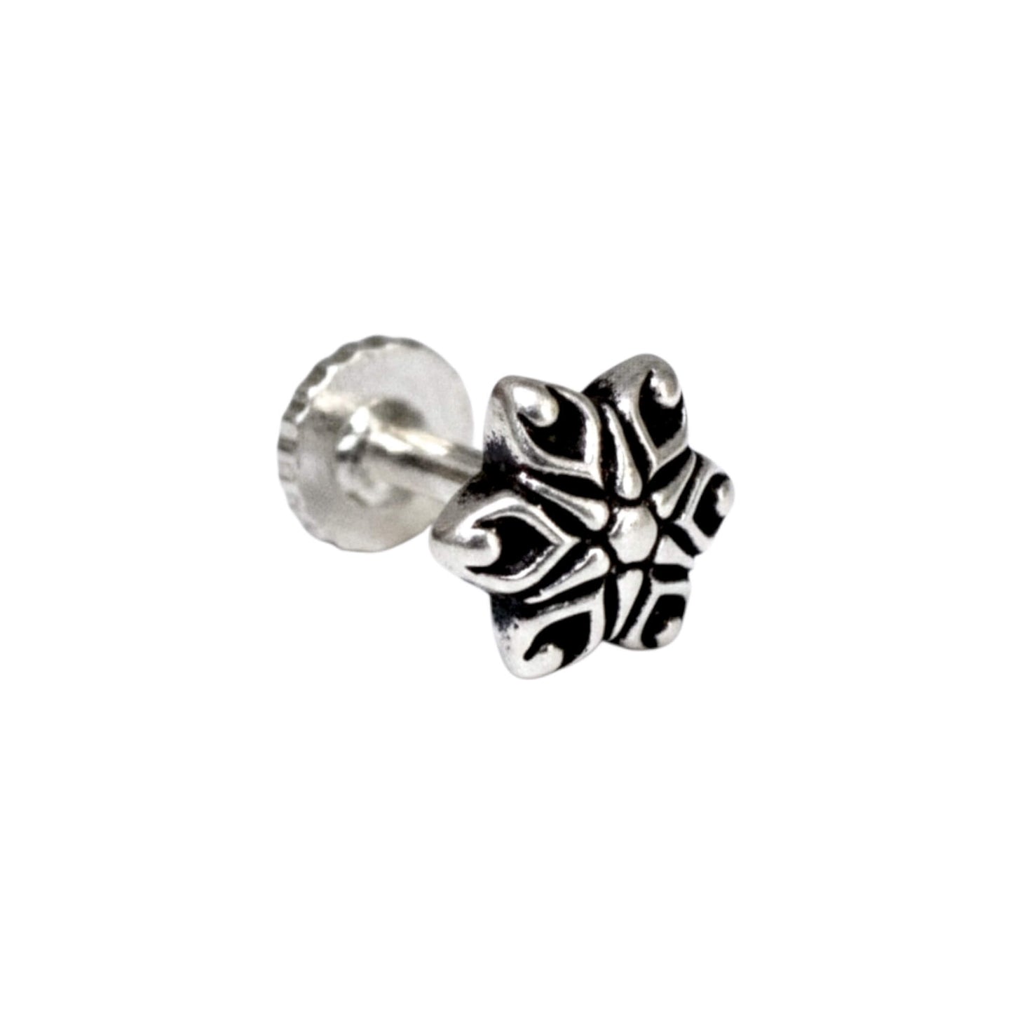 Azita 925 Sterling Silver Women Nose Pin with Certificate of Authenticity and Hallmark. (Bohemian 27)