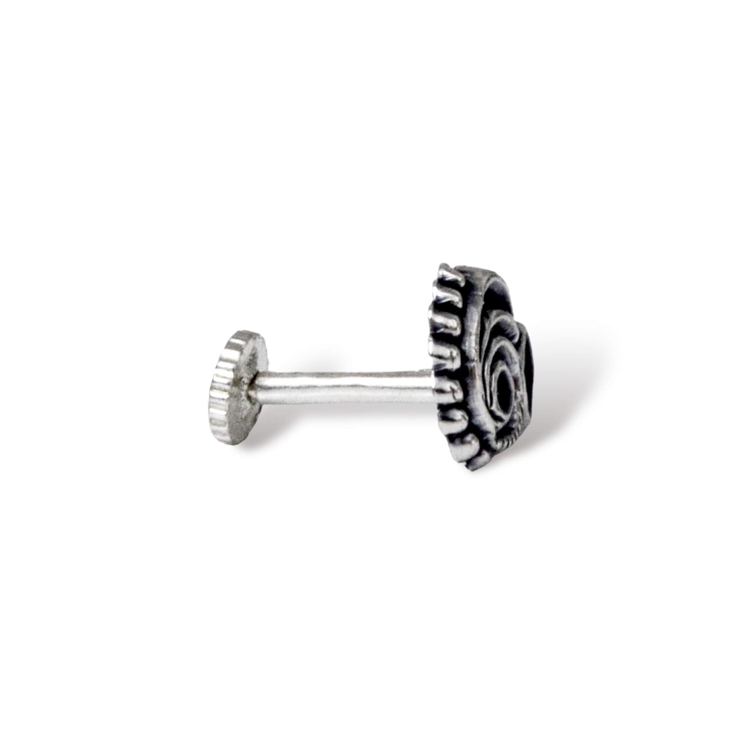 Azita 925 Sterling Silver Women Nose Pin with Certificate of Authenticity and Hallmark. (Bohemian 28)