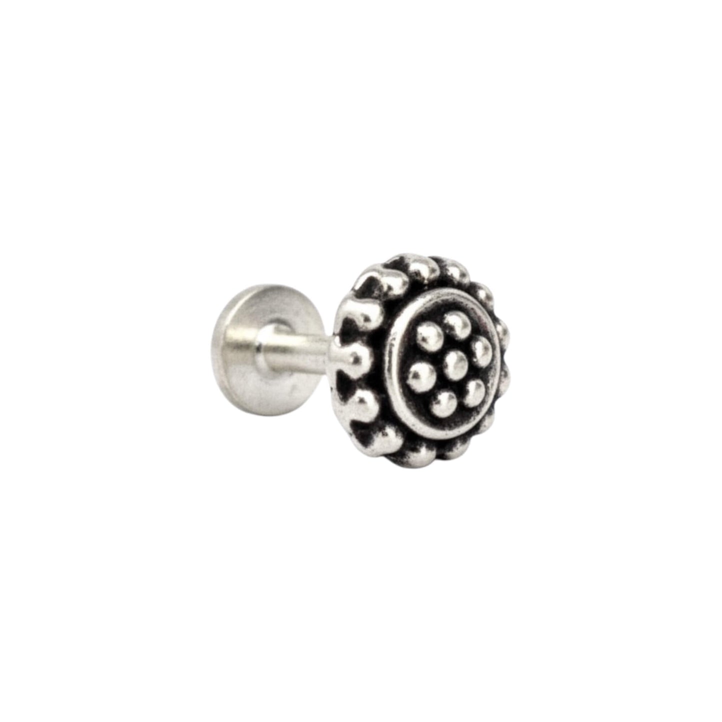 Azita 925 Sterling Silver Women Nose Pin with Certificate of Authenticity and Hallmark. (Bohemian 31)