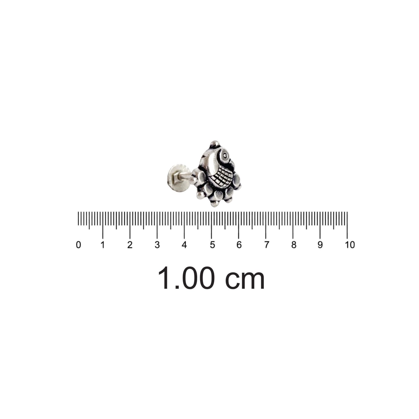 Azita 925 Sterling Silver Women Nose Pin with Certificate of Authenticity and Hallmark. (Bohemian 33)