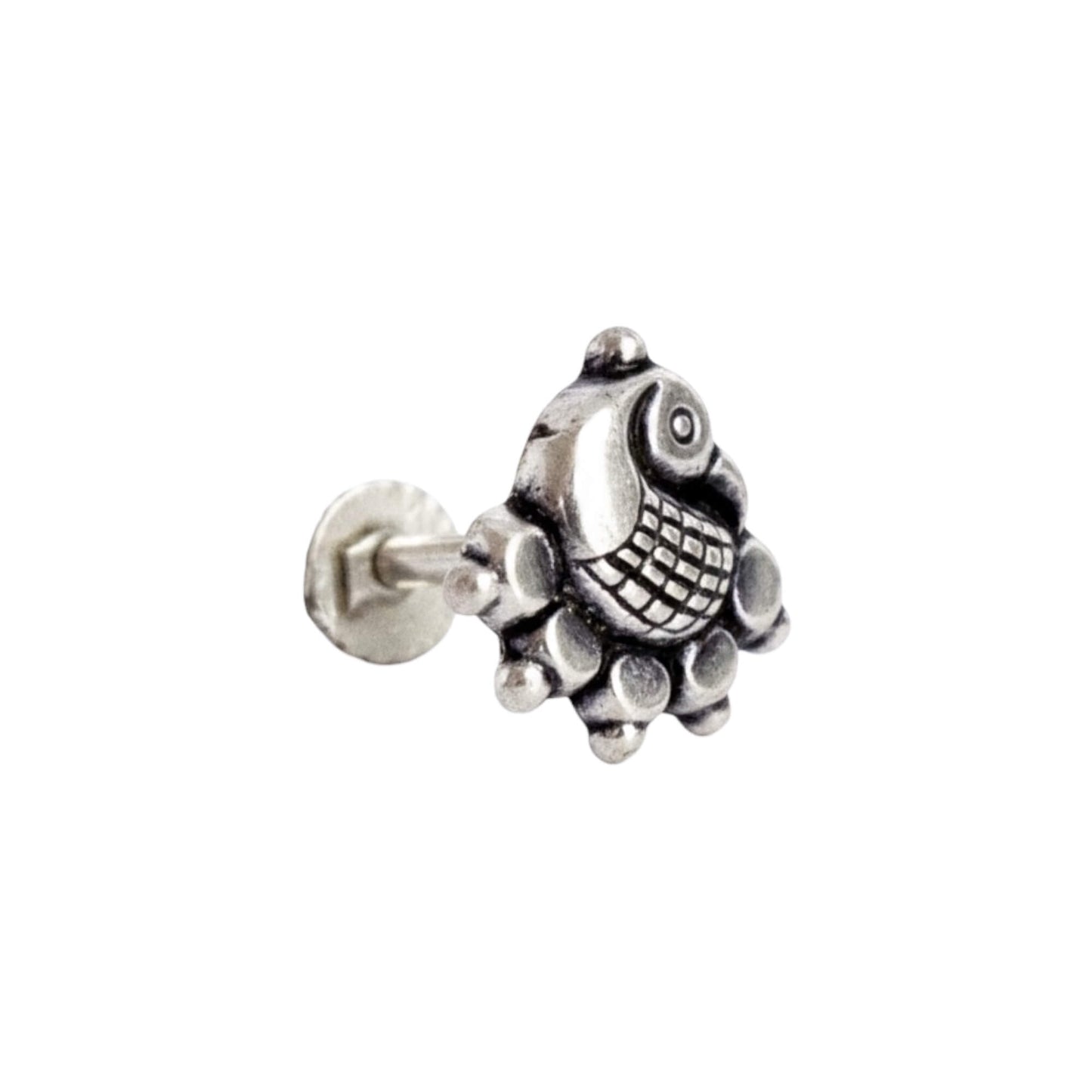 Azita 925 Sterling Silver Women Nose Pin with Certificate of Authenticity and Hallmark. (Bohemian 33)