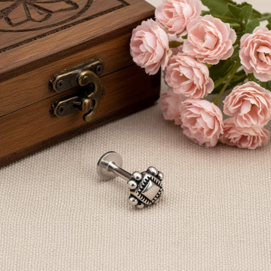Azita 925 Sterling Silver Women Nose Pin with Certificate of Authenticity and Hallmark. (Bohemian 34)