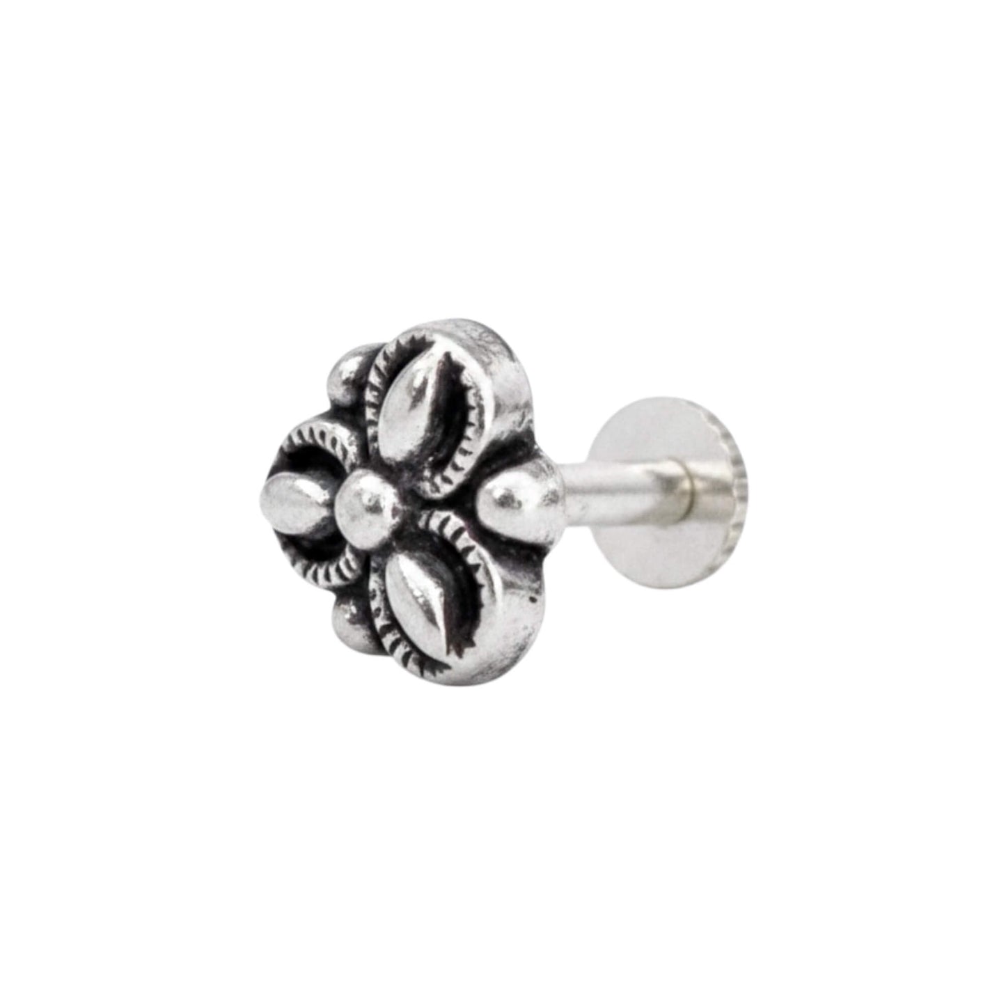 Azita 925 Sterling Silver Women Nose Pin with Certificate of Authenticity and Hallmark. (Bohemian 35)