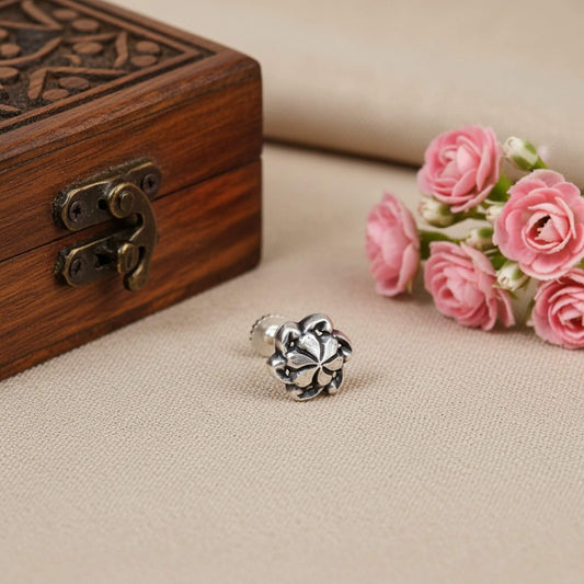 Azita 925 Sterling Silver Women Nose Pin with Certificate of Authenticity and Hallmark. (Bohemian 37)