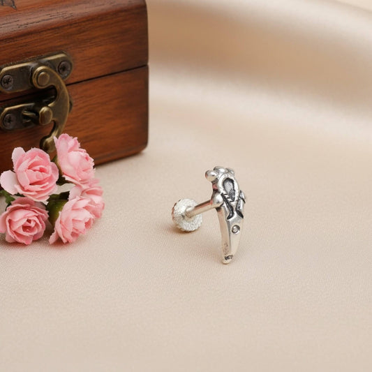 Azita 925 Sterling Silver Women Nose Pin with Certificate of Authenticity and Hallmark. (Bohemian 41)