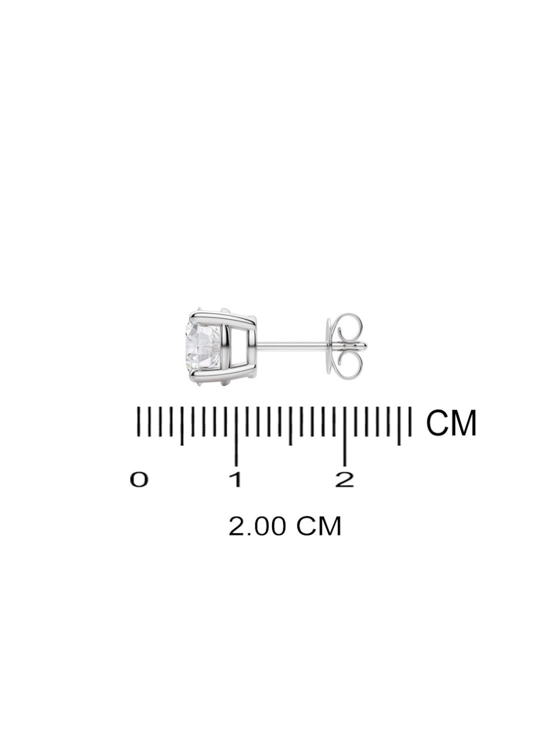 Azita 925 Sterling Silver Women Round CZ Stud Earring | Pair of Stud for Women | 5 mm CZ Stud | With Certificate of Authenticity and 925 Stamp.